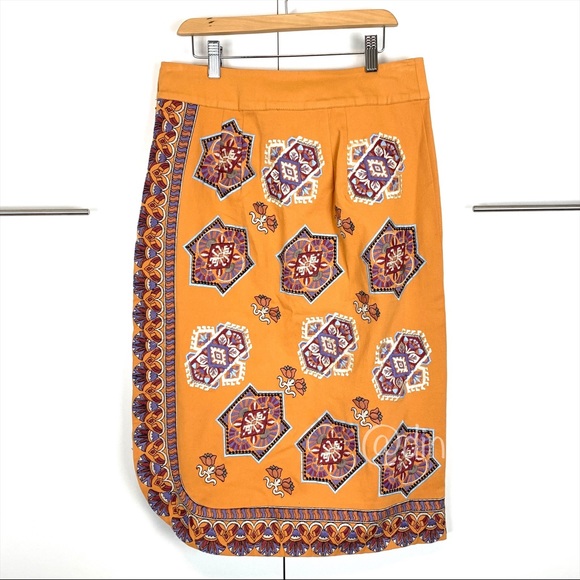 ANTHROPOLOGIE Krissy Embroidered Pencil Skirt - Picture 6 of 15